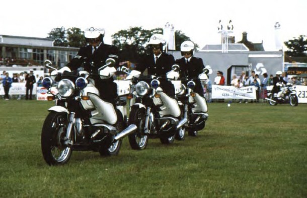 SEG display team on BMW R80's