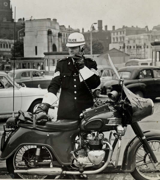 Triumph Speedtwin, Tunnel Entrance, Liverpool Triumph Speedtwin, Tunnel Entrance, Liverpool